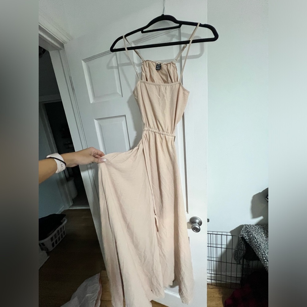 Cream/ White Maxi Dress with Cut Outs, Never worn